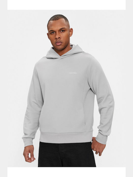 Calvin Klein Men's Sweatshirt with Hood and Pockets SILVER K10K109927-P8N