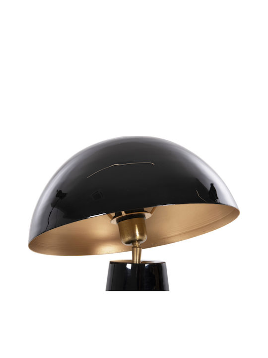 HomeMarkt Metal Table Lamp for Socket E27 with Black Shade and Base