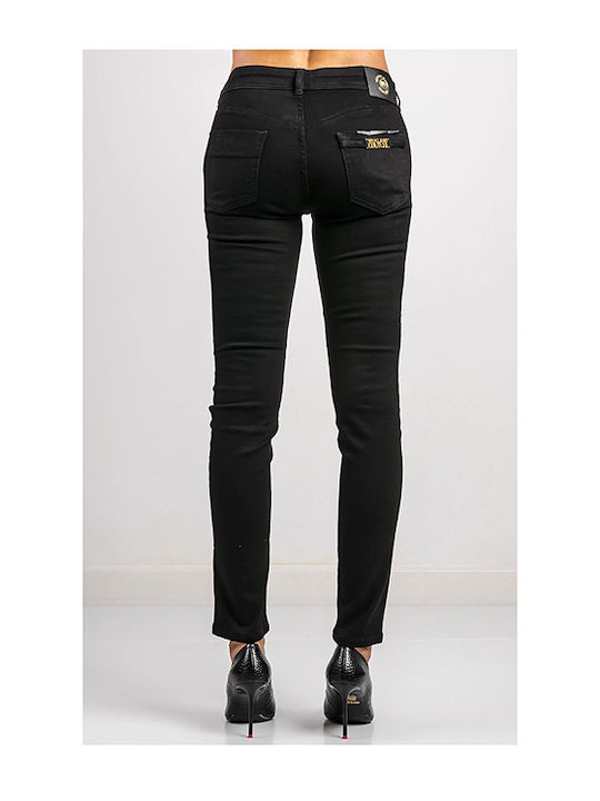 Versace Blugi pentru femei cu croială slim Black