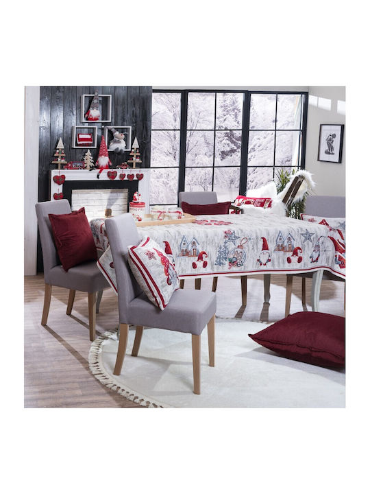 Teoran Weihnachtlich Tischtuch Stoff Gray L140xB180cm.
