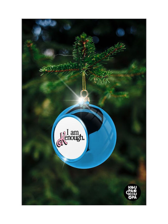 Barbie Weihnachtshänger Kugel Ornament Plastik Blau 8cm