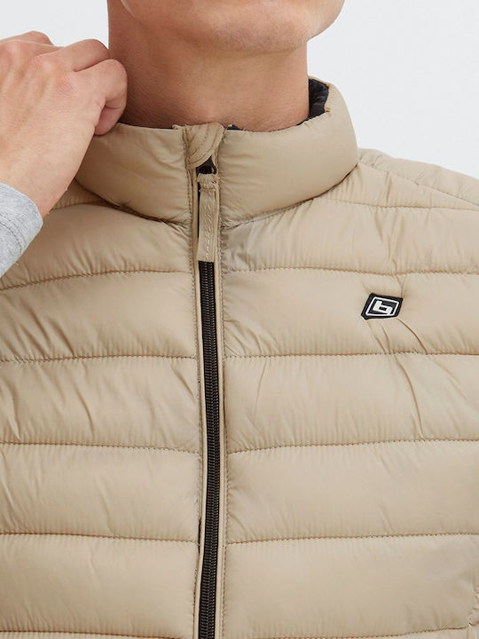 Blend Men's Sleeveless Puffer Jacket Beige