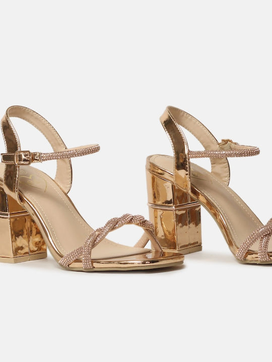 InShoes Damen Sandalen in Gold Farbe