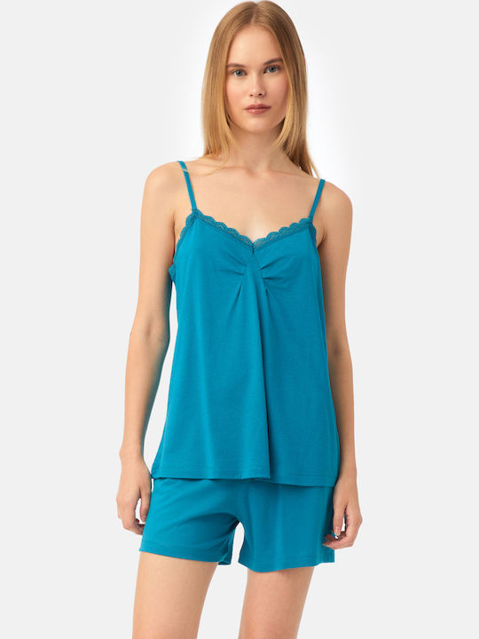 Minerva Summer Women's Pyjama Set Green Lagoon