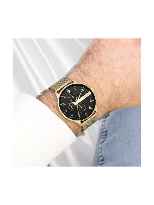 Oozoo Watch with Gold Metal Bracelet