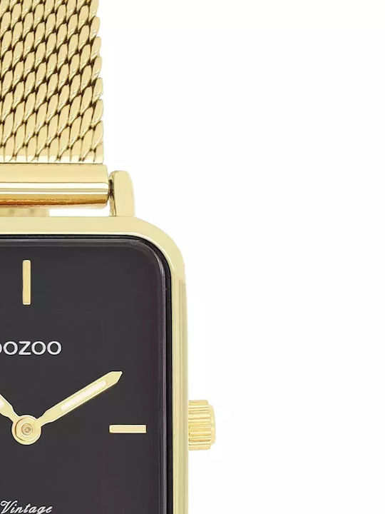Oozoo Vintage Women's Watch with Gold Metal Bracelet