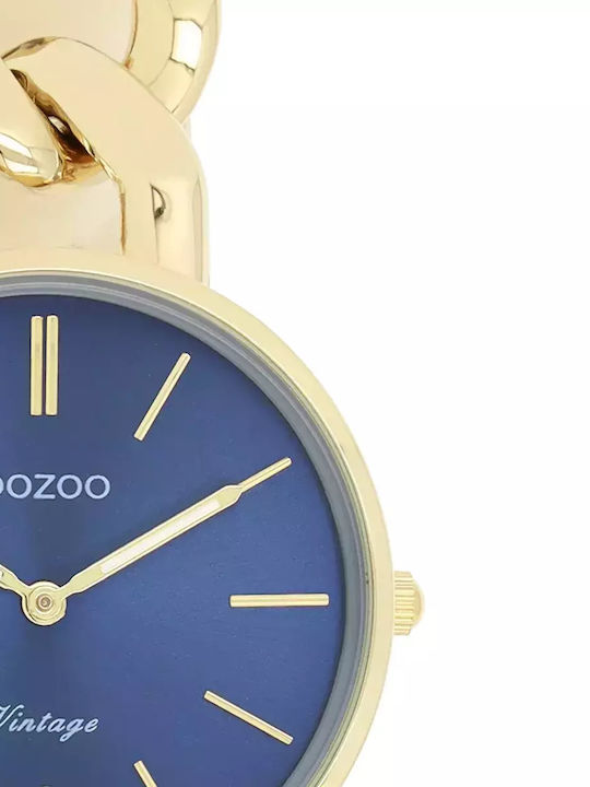 Oozoo Vintage Women's Watch with Gold Metal Bracelet