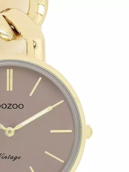 Oozoo Damen Uhr mit Gold Metallarmband