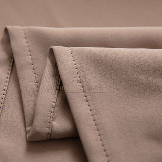 My Home Luxury Curtain With Grommets Dellia Brown 140x265cm
