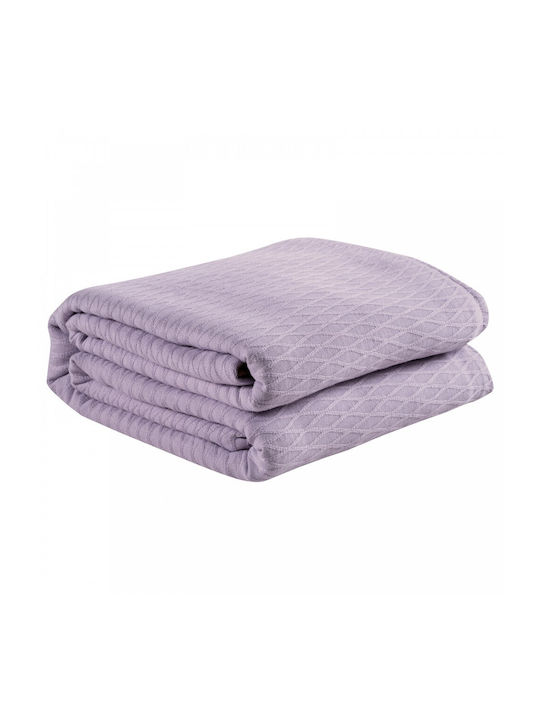 Das Home 0490 Pique Double Blanket 220x240cm Lilac