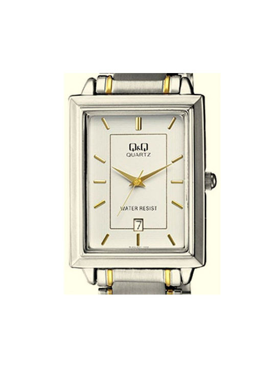 Q&Q Uhr mit Silber Metallarmband