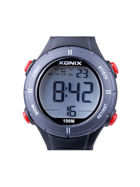 Xonix Digital Uhr Chronograph mit Marineblau / Marineblau Kautschukarmband