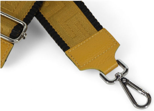 Passaggio Leather Λουρί για Πλεκτή Τσάντα Κίτρινο