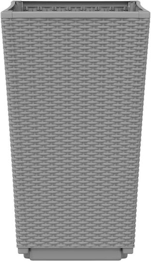 vidaXL Set 2 Planters Plastic Grey