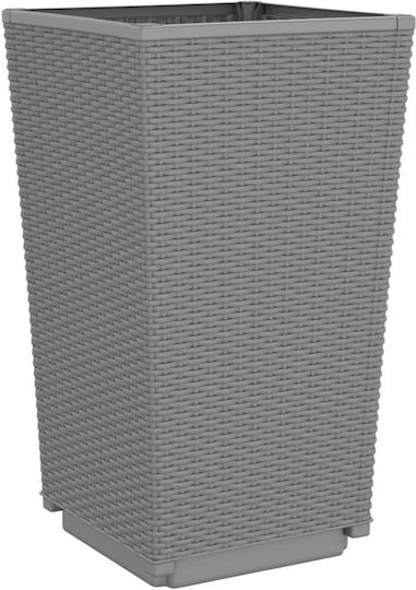 vidaXL Set 2 Planters Plastic Grey