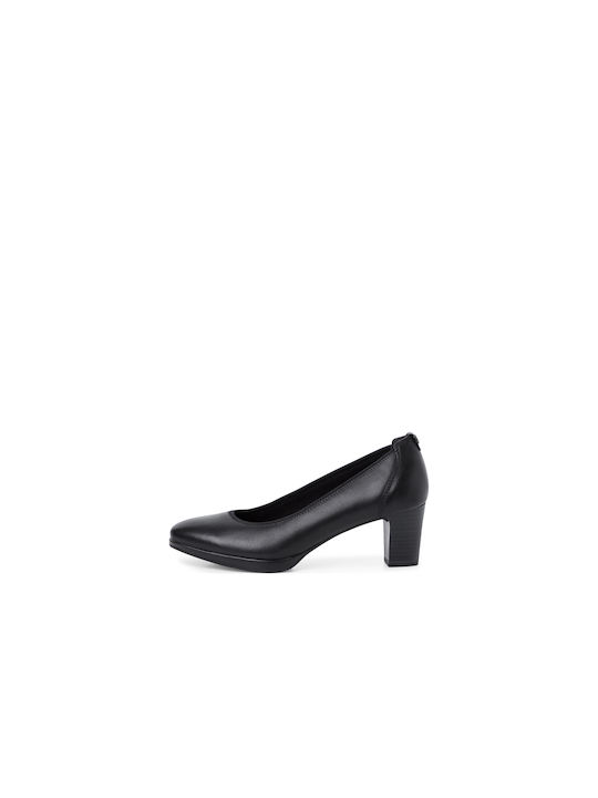 Tamaris Leather Black Medium Heels