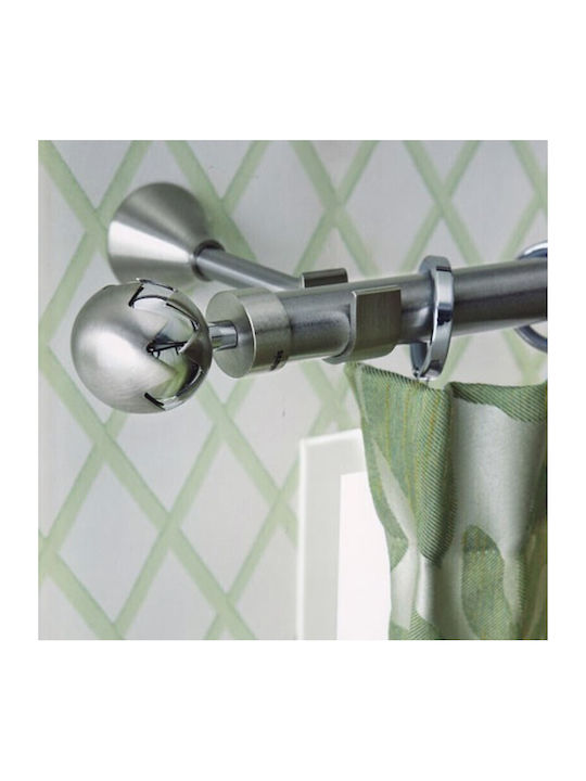 Aslanis Home Металик Корниз Oscar Двоен с Пръчка Φ25мм 220бр Inox