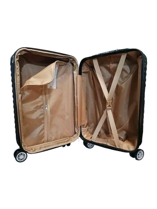 Bartuggi Cabin Hard Travel Suitcase Black with 4 Wheels Height 55cm