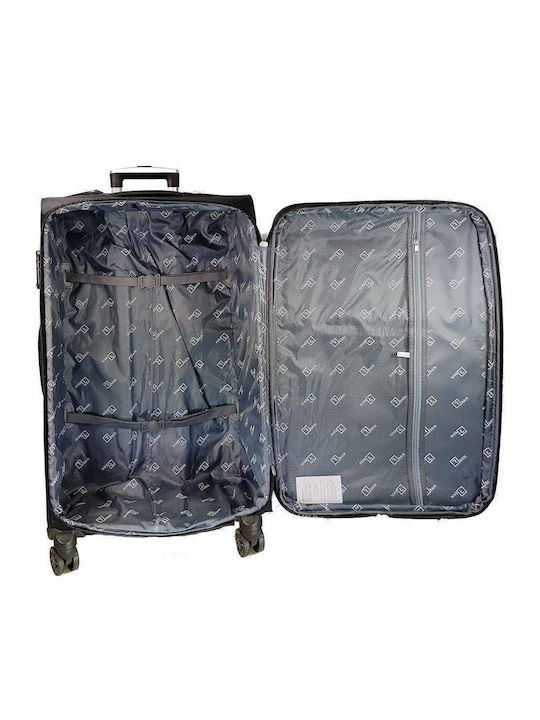 Rain Großer Reisekoffer Weichschalen Blau mit 4 Räder Höhe 77cm