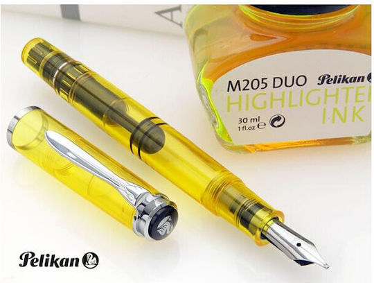 Pelikan Classic Duo M205 Πένα Γραφής Extra Broad Κίτρινη από Ατσάλι