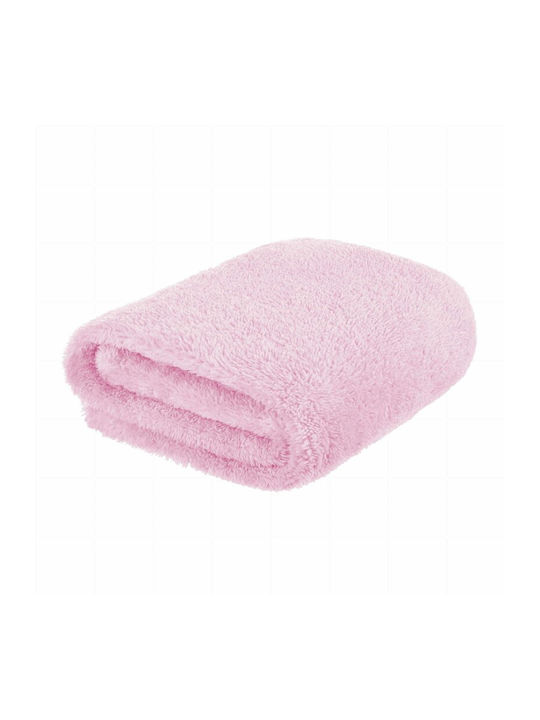 Bocioland Decke Wickeltücher für Kinderzimmer Vlies Rosa 80x100cm