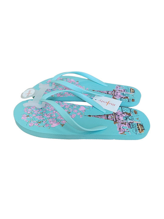 Majesty Frauen Flip Flops in Türkis Farbe