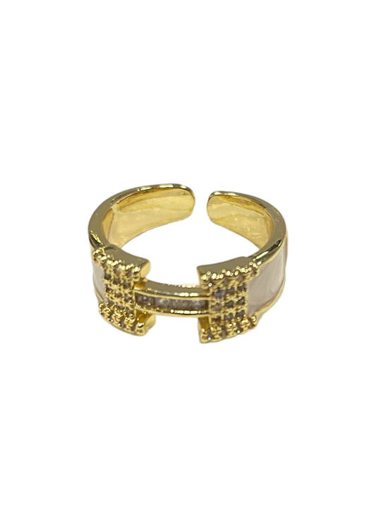 Kupferring M3001 - Gold Weiß