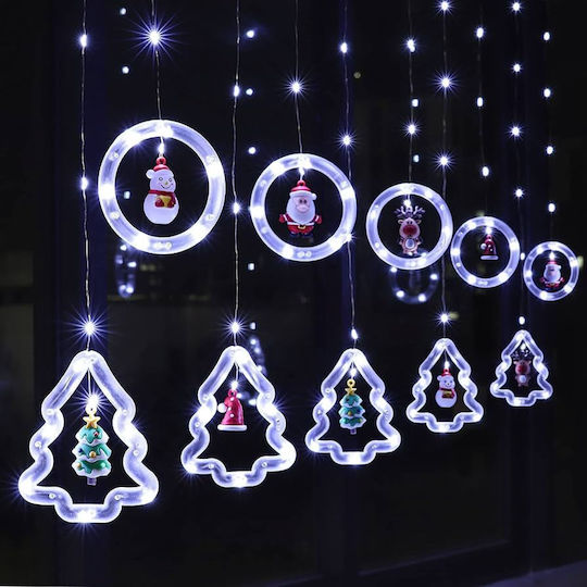 10 Λαμπάκια LED Κουρτίνα 3μ. Ψυχρό Λευκό