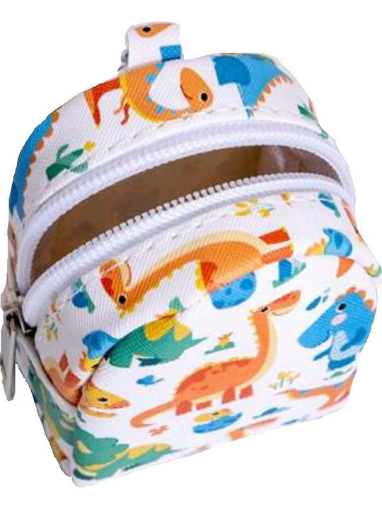Tatu Moyo Kids Wallet with Zipper & Keychain White
