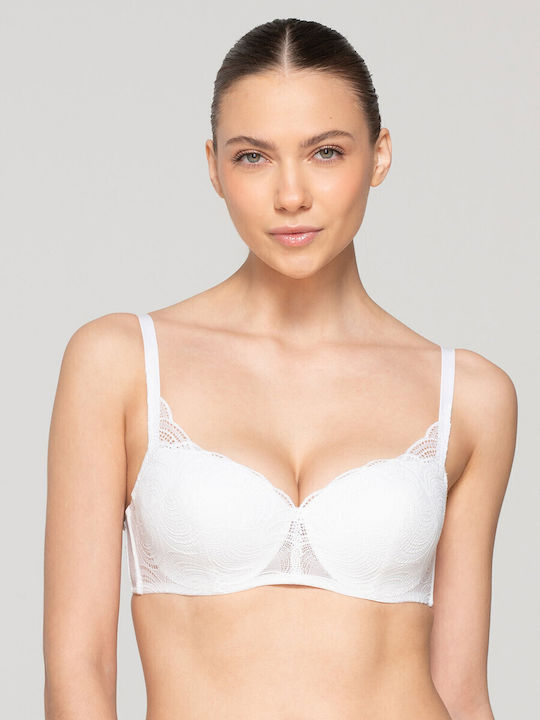 Balconette White Σουτιέν mit leichter Polsterung