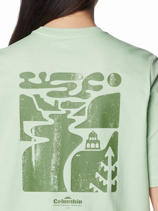 North Cascades Graphic Damen T-Shirt LightGreen