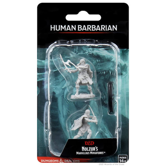 WizKids Dungeons & Dragons Nolzur's Marvelous Miniatures Unpainted Figures : Human Barbarian Female - Wave 1 2τμχ 72644