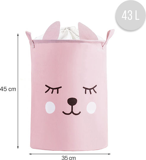 Sipo Детска кошница за играчки сгъваема Розов 35x35x45см 1бр