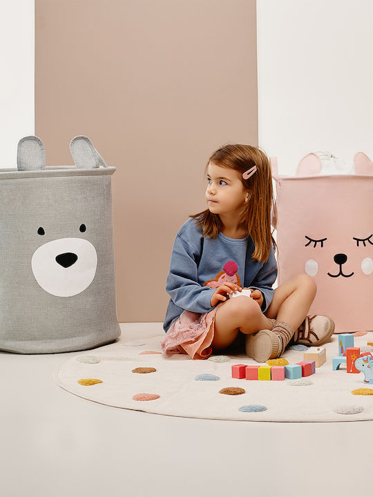 Sipo Children's Folding Laundry Basket made of Fabric Pink 35x35x45cm 1pcs