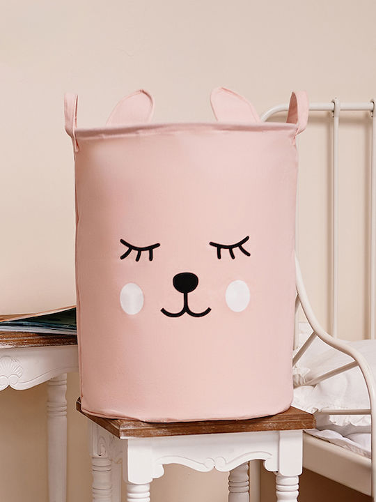Sipo Children's Folding Laundry Basket made of Fabric Pink 35x35x45cm 1pcs