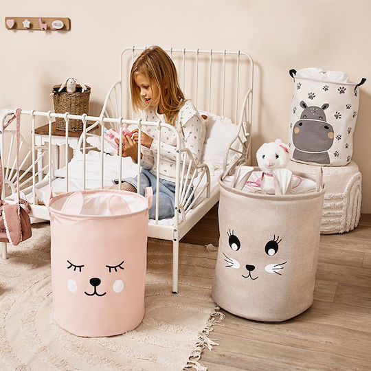 Sipo Детска кошница за играчки сгъваема Розов 35x35x45см 1бр
