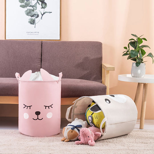 Sipo Детска кошница за играчки сгъваема Розов 35x35x45см 1бр