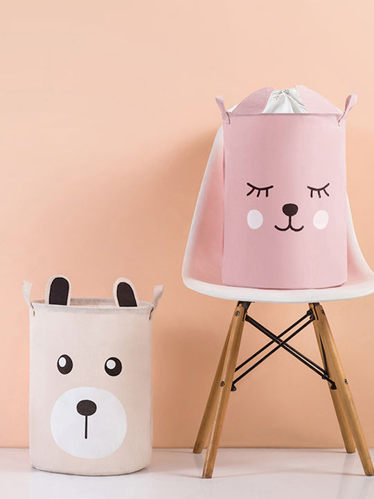 Sipo Children's Folding Laundry Basket made of Fabric Pink 35x35x45cm 1pcs