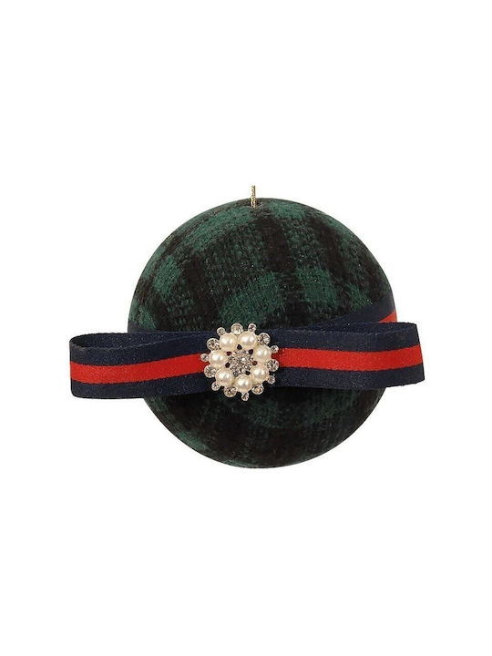 Ornament suspendat Glob Din material textil Verde 11buc
