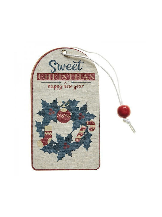Hanging Ornament Label Wooden 10cm Set 9pcs