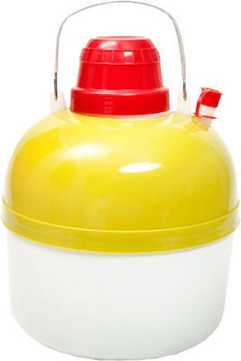 Container with Faucet Thermos Plastic Yellow 5lt with Handle