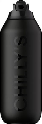 Chilly's Sticlă Termos Oțel inoxidabil Fără BPA Abyss Black 500ml