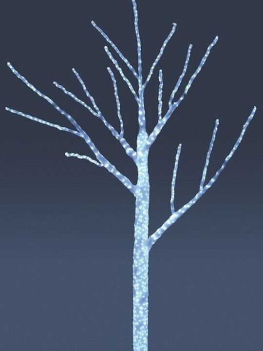 cu lumină LED Decorațiune de Crăciun Plastic Brad Aspect natural 300cm. Electrică Alb