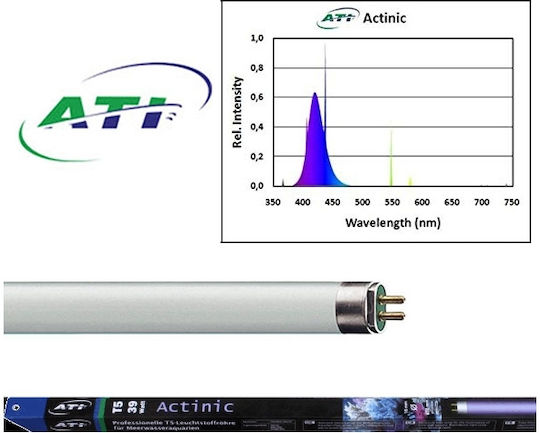Ati Actinic T5 Lamp for Aquarium Lighting with Blue Light 54W