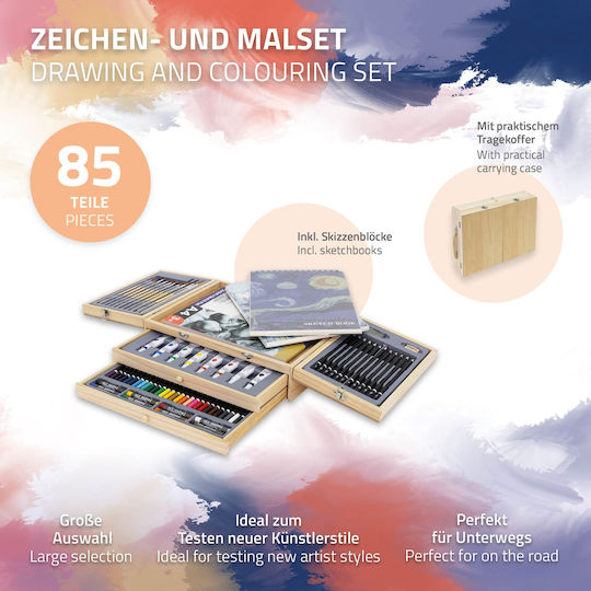 ECD Germany Painting Set Wooden 85pcs