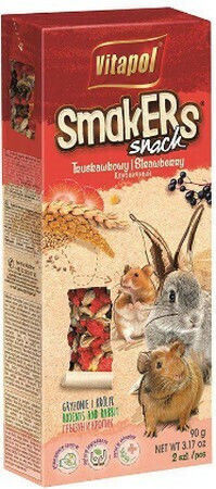 Vitapol Smakers Treat with Strawberry for Guinea Pig, Rabbit and Hamster 90gr