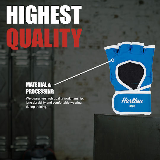 Lonsdale Harlton Boxhandschuhe aus Synthetikleder für Kampf Blau
