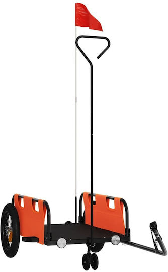 Vidaxl Anhänger Fahrradzubehör Orange Oxford Eisen