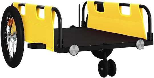 Vidaxl Yellow Oxford Fabric Iron Bicycle Trailer