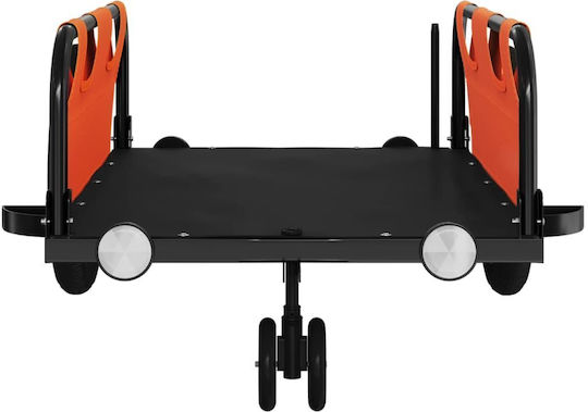 Vidaxl Anhänger Fahrradzubehör Orange Oxford Eisen